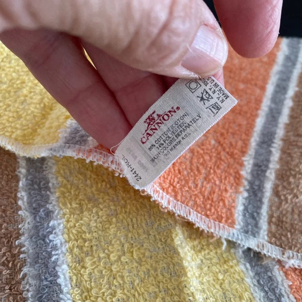 Vintage Cannon & Dundee Washcloths Random Set of Three 🌸💛🧡